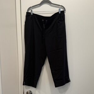 Chico's Black Capris with Button Detail